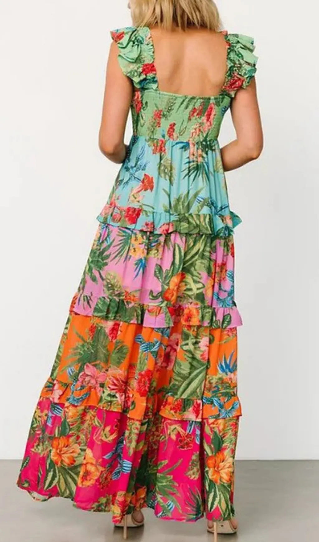 Emeline Printed One-Piece Swimsuit & Skirt Flowering Girl