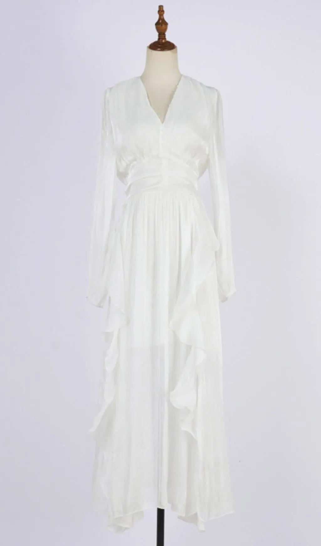 Ginger V-Neck Long Sleeve Maxi Dress Flowering Girl