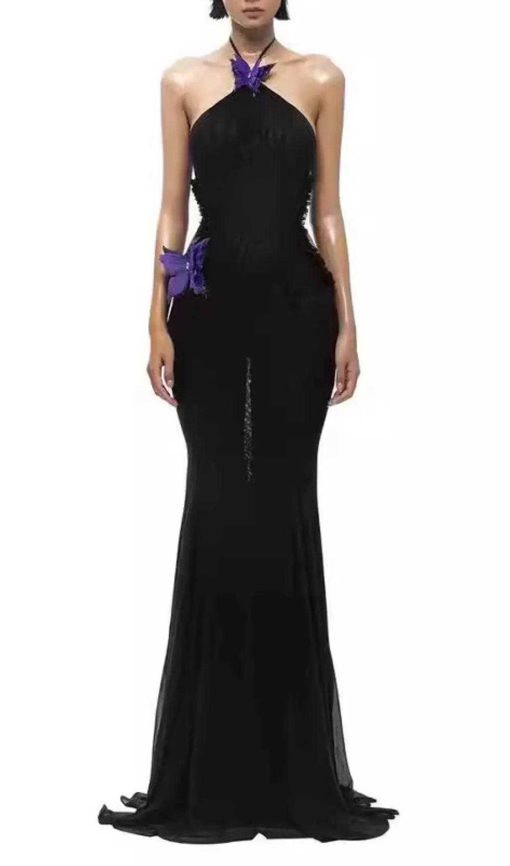 Carina Halter Butterfly Maxi Beach Dress Flowering Girl