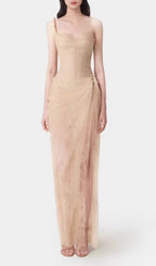 Anandi Mesh Corset Maxi Dress Flowering Girl