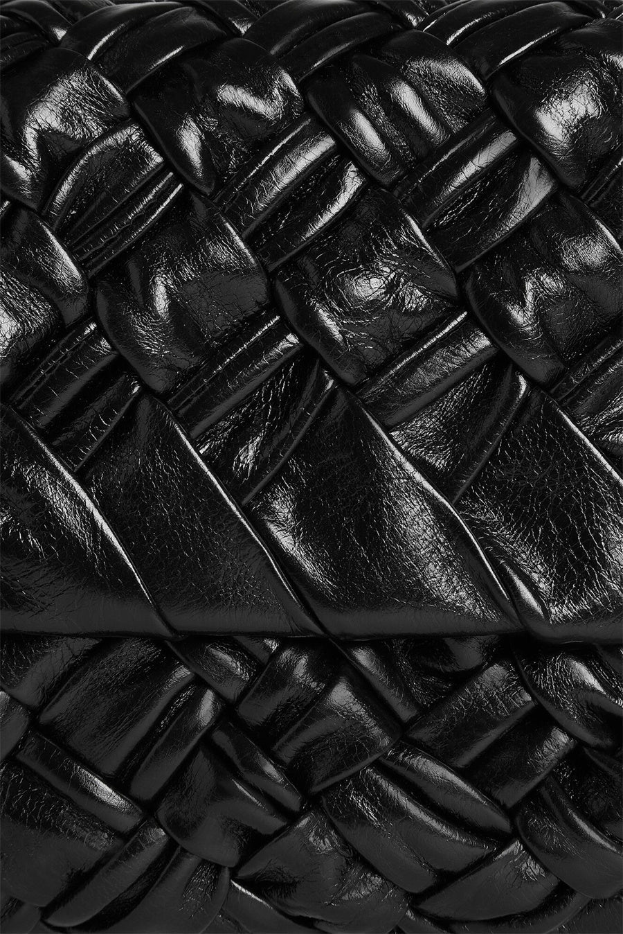 Giana Weave Shoulder Bag - Black Flowering Girl