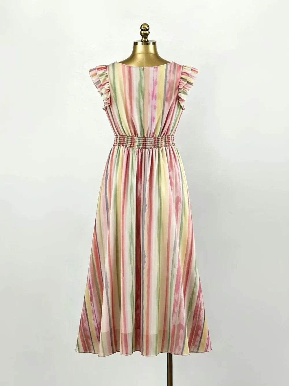 Mavi Striped Midi Dress Flowering Girl