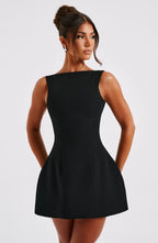 Alana Mini Dress - Black Flowering Girl