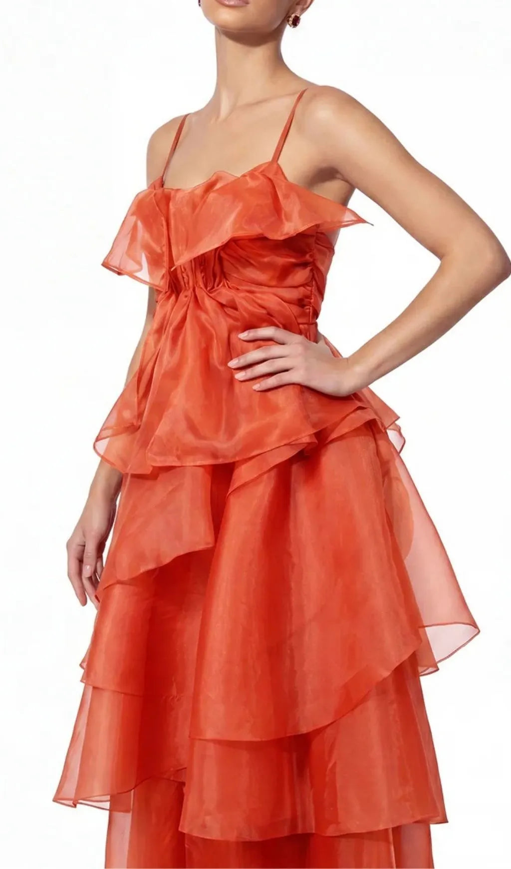 Varesa Spaghetti Ruffle Maxi Dress Flowering Girl