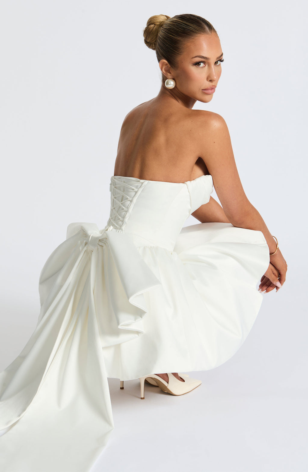 Trinity Mini Dress - Ivory Flowering Girl