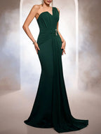 Merlyn Green One-Shoulder Maxi Dress Flowering Girl