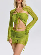 Fennella Knit Sequin Skirt Set Flowering Girl
