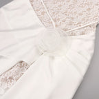 Jazmín White Lace Flower Maxi Dress Flowering Girl