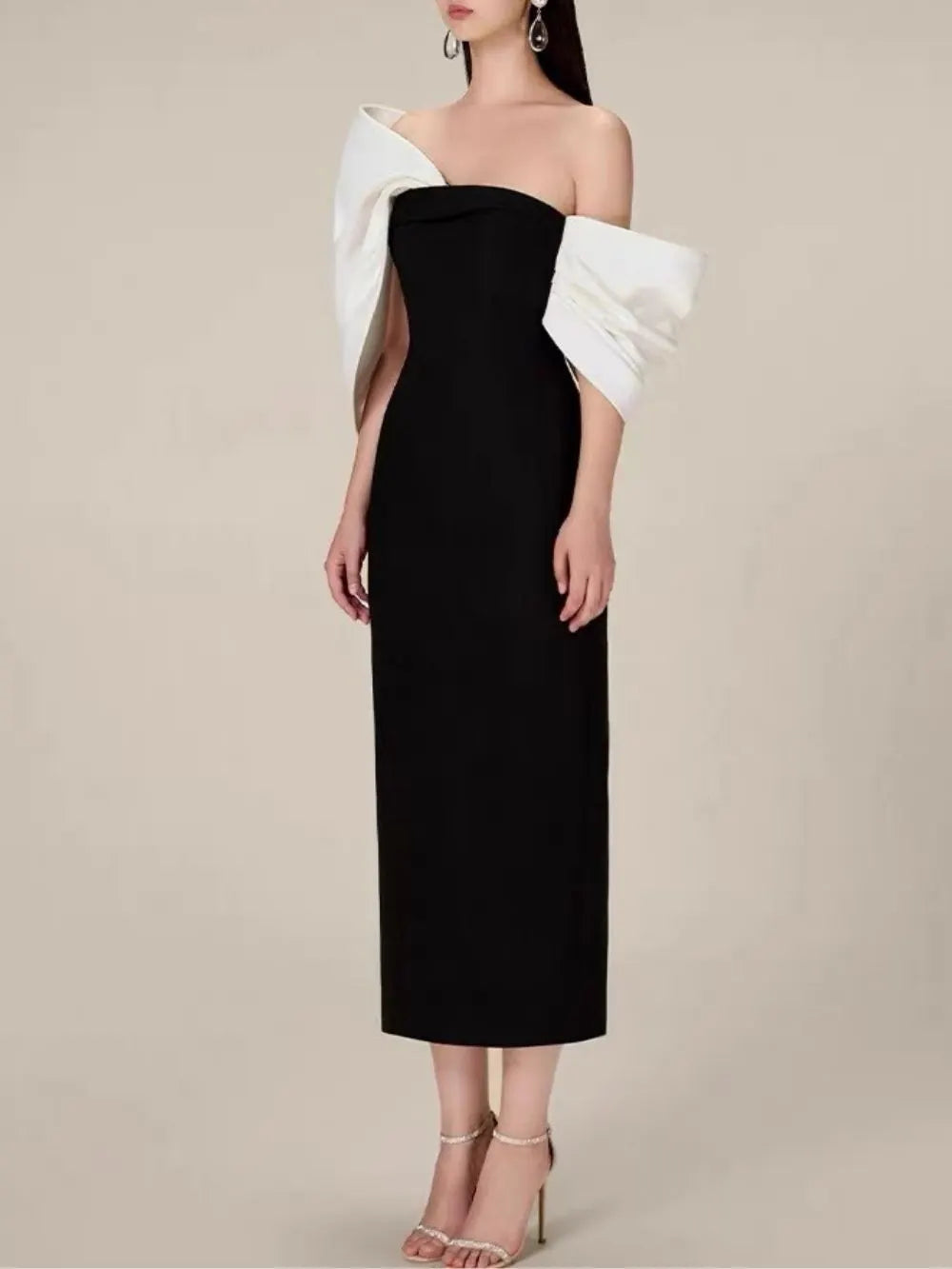 Alcyone Off Shoulder Midi Dress Flowering Girl