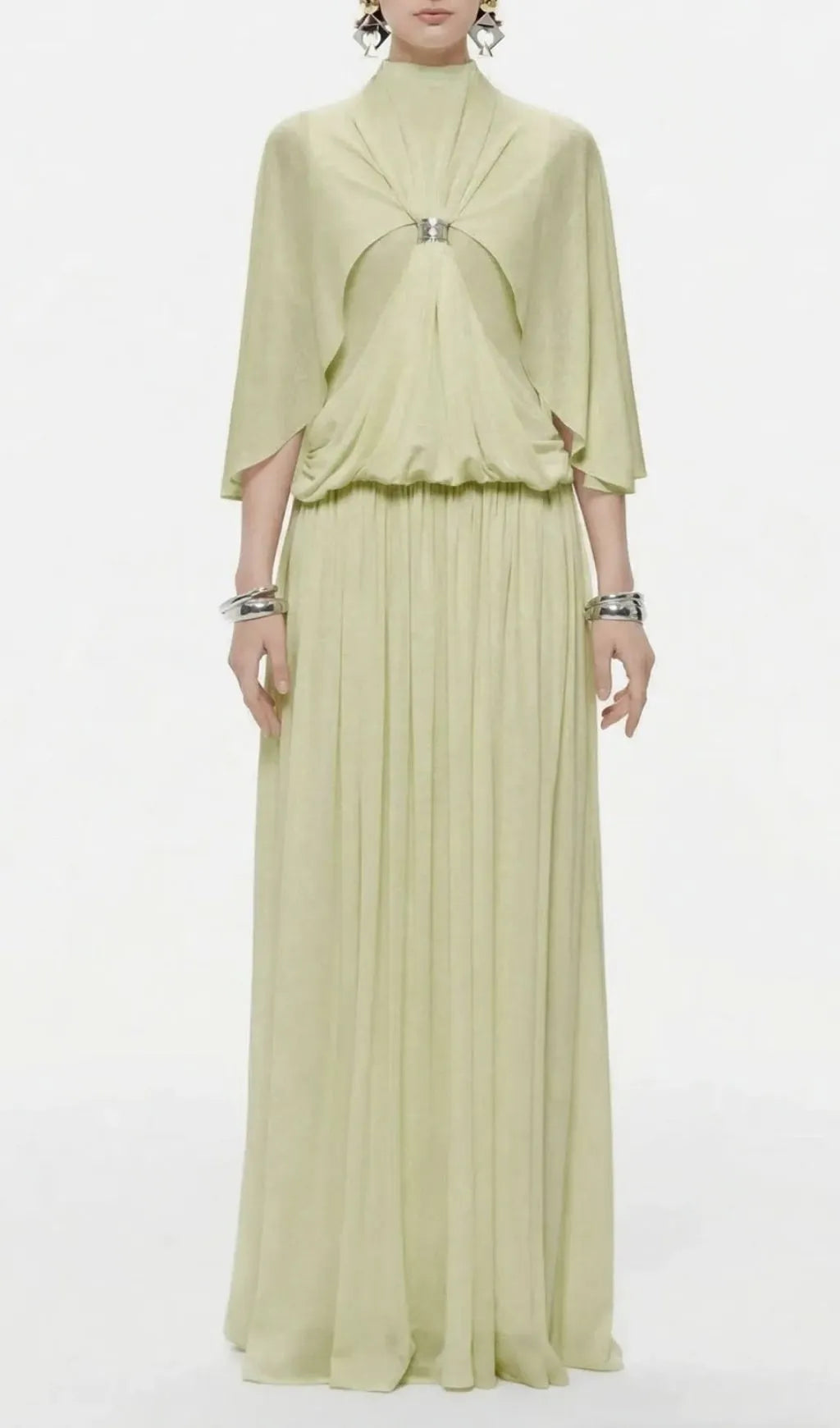 Kierra Maxi Dress With Cape Flowering Girl