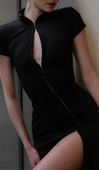 Laurel Black Short Sleeve Maxi Dress Flowering Girl