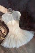 Sarah Lace Mini Dress Flowering Girl