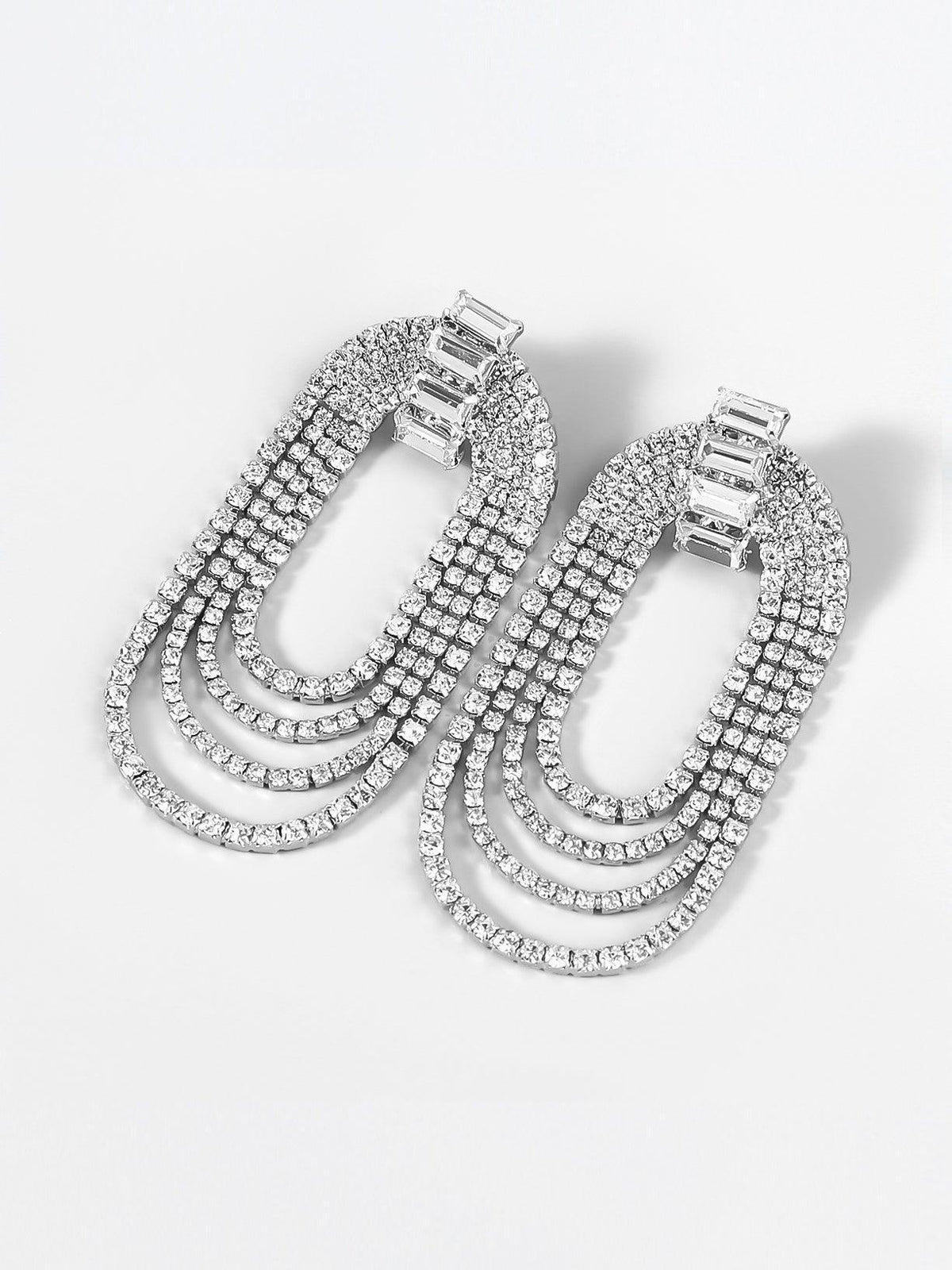 Geneva Diamante Arch Earrings Flowering Girl