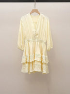 Rapapamy Puff Sleeve Ruffle Dress Flowering Girl