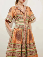 Kloe Printed Midi Dress Flowering Girl