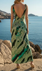 Jaffer Green Maxi Dress Flowering Girl