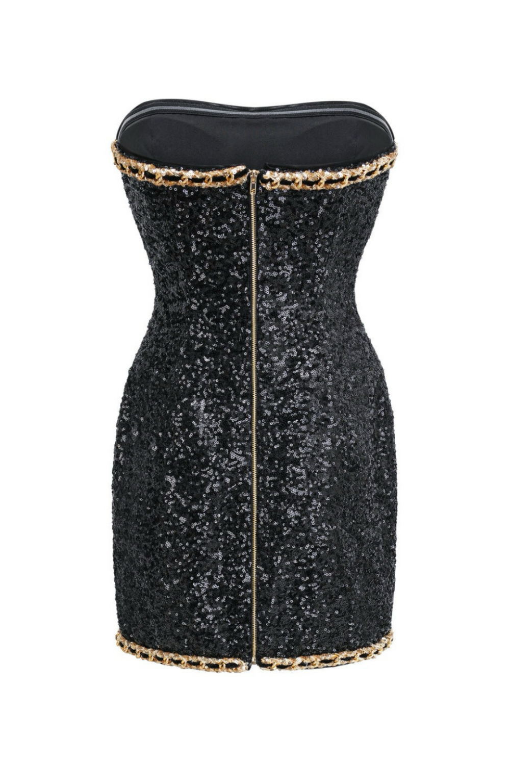 Cleo Sequin Embellished Strapless Mini Dress Flowering Girl