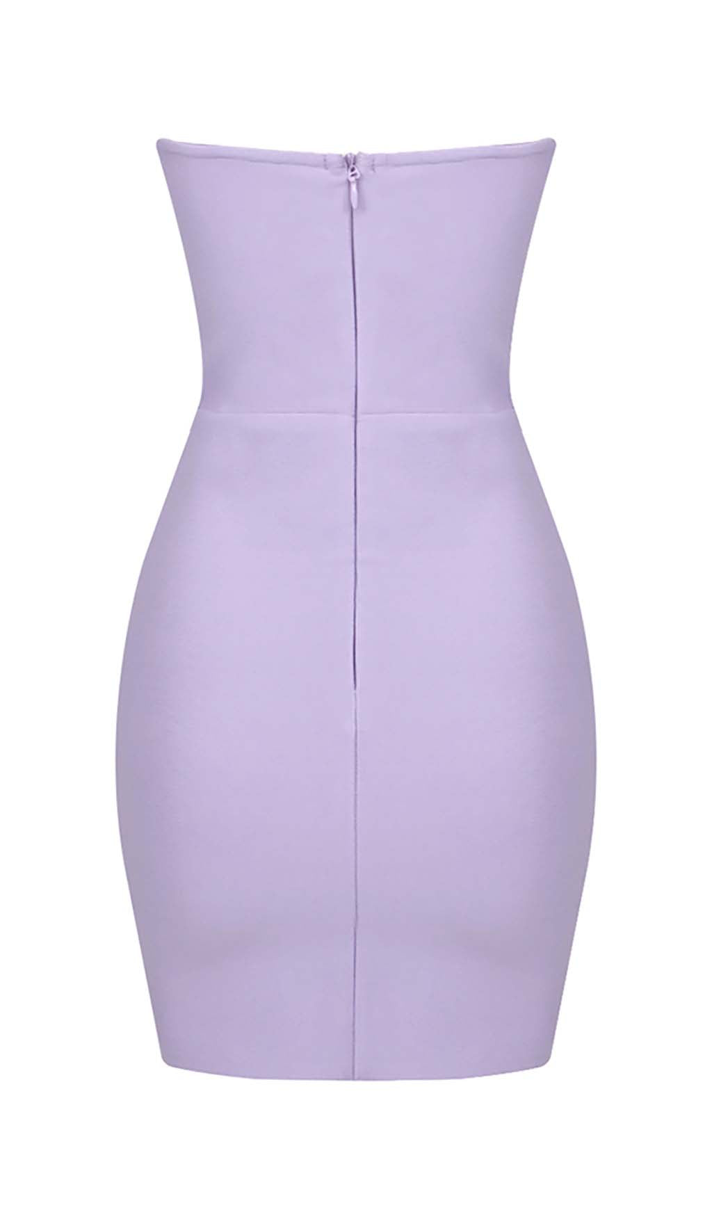 Bandeau Bandage Mini Dress In Lilac Flowering Girl