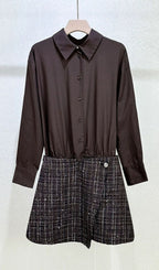 Layered Mini Shirt Dress Flowering Girl