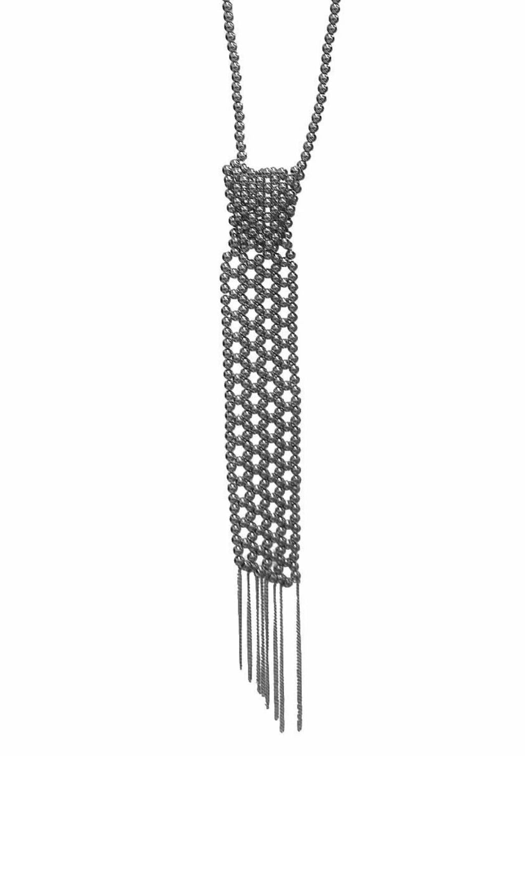 Tyvora Beaded Fringe Necklace Flowering Girl