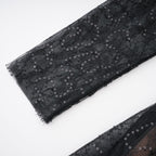 Black Sheer Lace High Neck Long Sleeve Tulle Mini Dress Flowering Girl