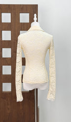 Angeni Collar Lace Top Flowering Girl