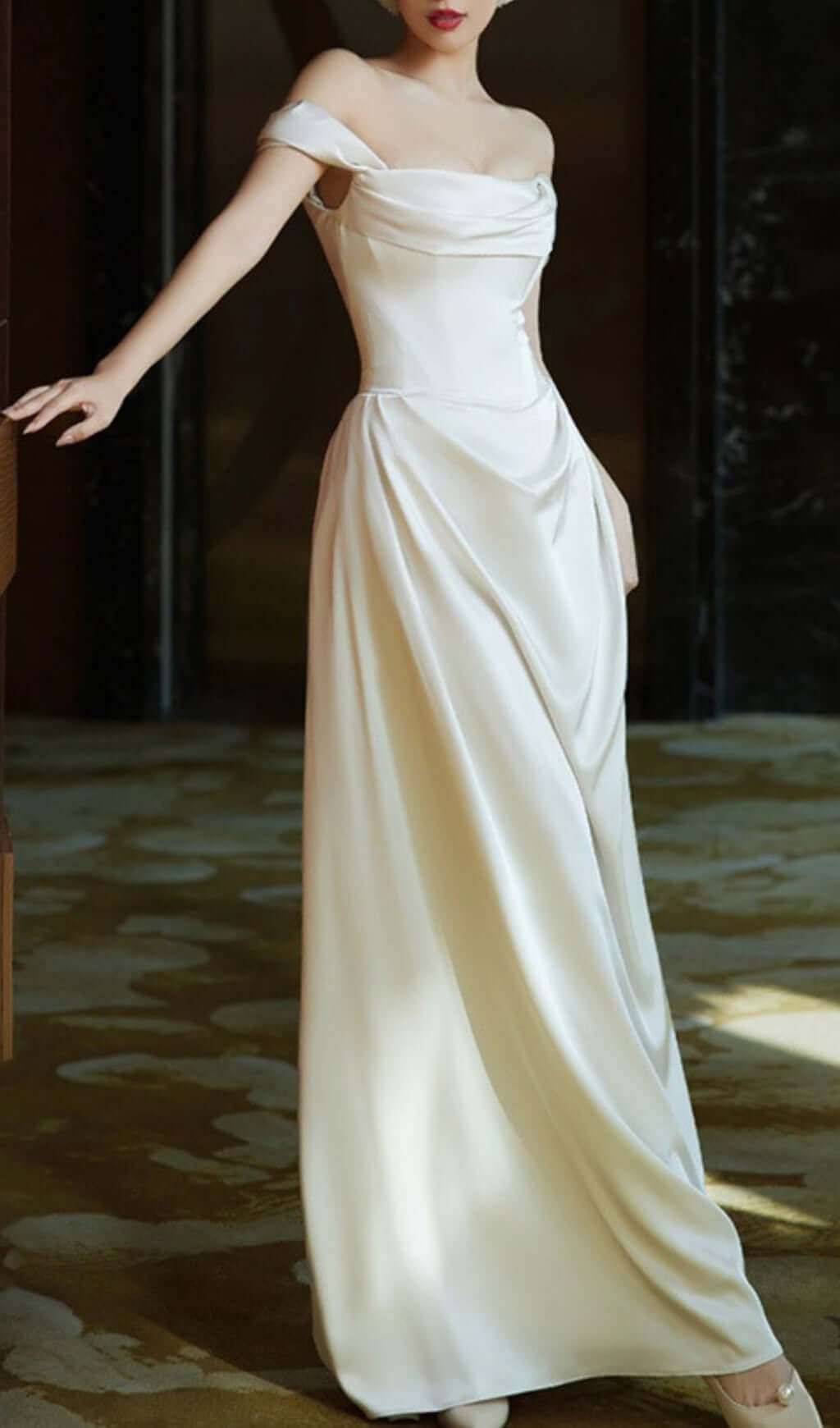 Avishag Satin Corset Wedding Dress Flowering Girl