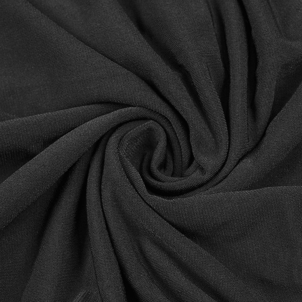cara black off-shoulder ruched bodycon maxi dress with rope embellished Flowering Girl