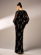 Lantern Sleeve Sequin Prom Dress Flowering Girl