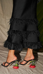 Rose Heels In Black Flowering Girl