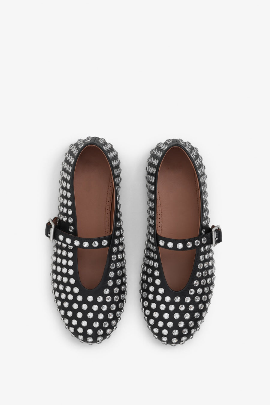 Violeta Rhinestone Fishnet Ballet Flats Flowering Girl