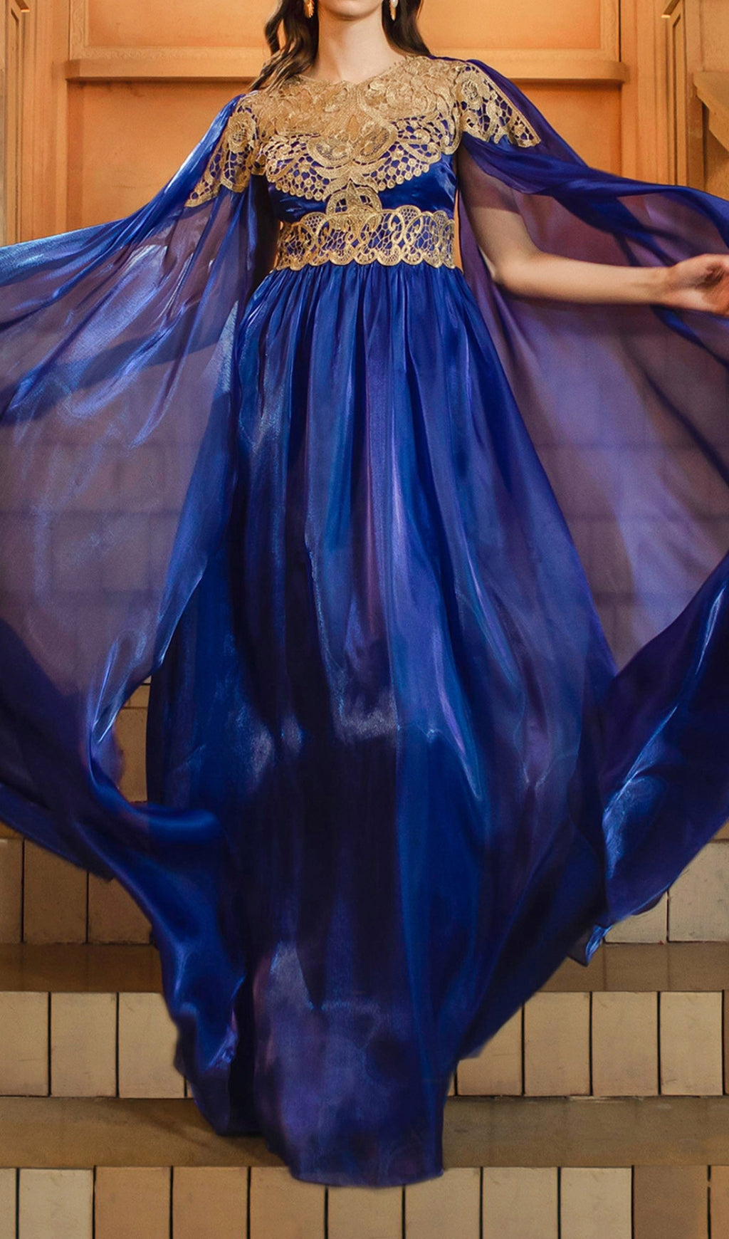 Dayana Blue Maxi Dress Flowering Girl