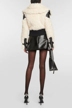 Inkia Faux Fur Bomber Jacket Flowering Girl