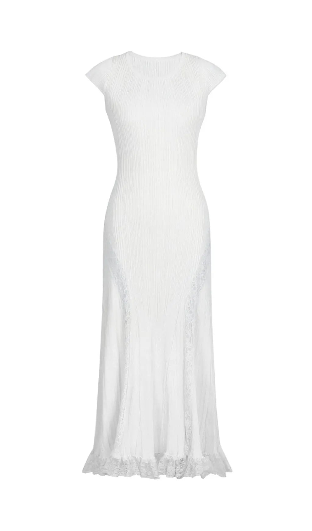 Farrah Knitted Lace Midi Dress Flowering Girl