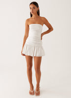 Carmel Mini Dress - White Flowering Girl