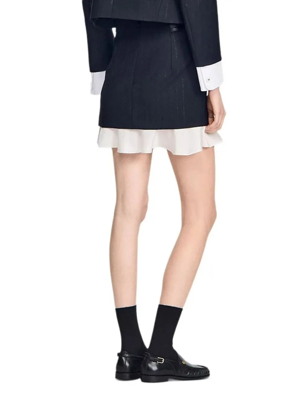 Short Striped Ruffled Skirt Flowering Girl