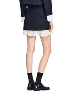 Short Striped Ruffled Skirt Flowering Girl