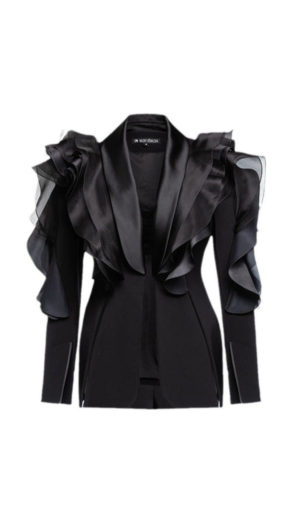 Elexis Black Ruffle Blazer Flowering Girl