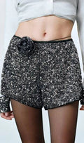 Ginata Sequin Flower Shorts Flowering Girl