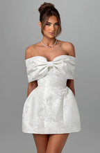 Raquel Mini Dress - Ivory Flowering Girl
