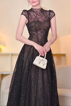 Lace Sequin A Line Midi Dress Flowering Girl