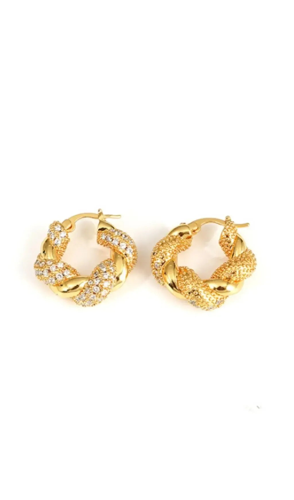 18K Gold Vintage Gold Earrings Flowering Girl