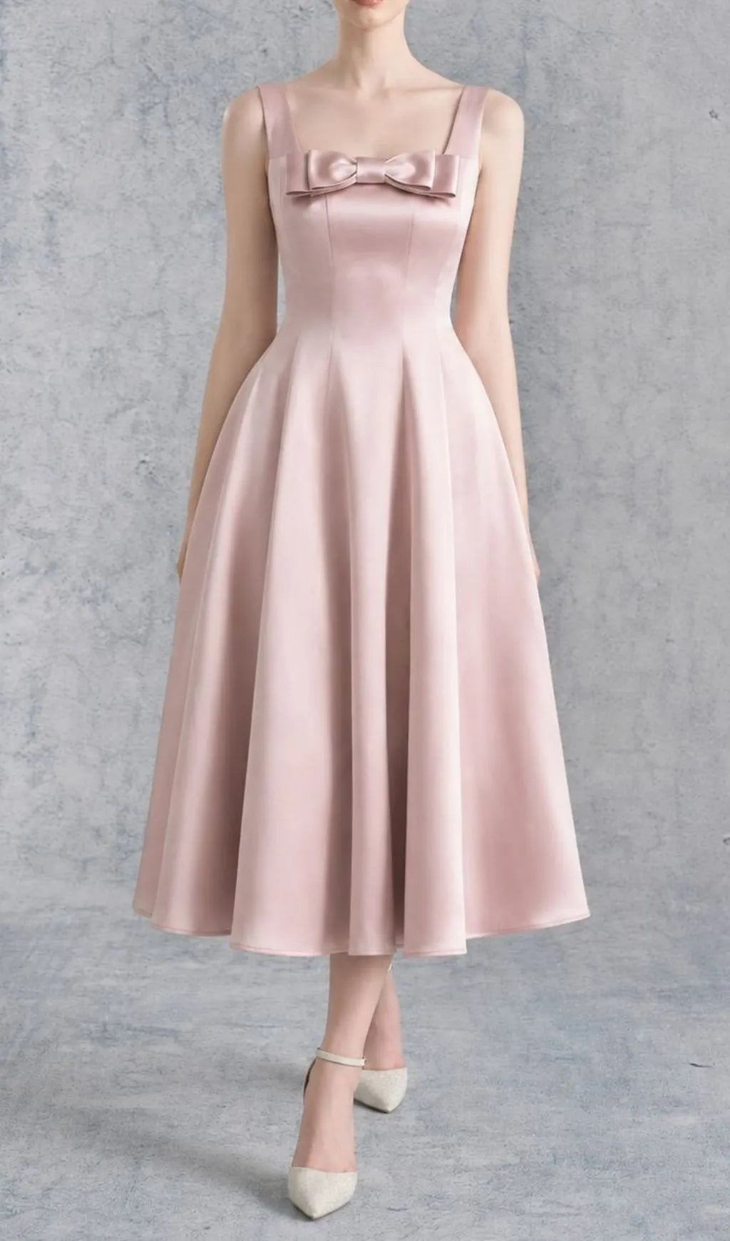 Larkin Strappy Bow Midi Dress Flowering Girl