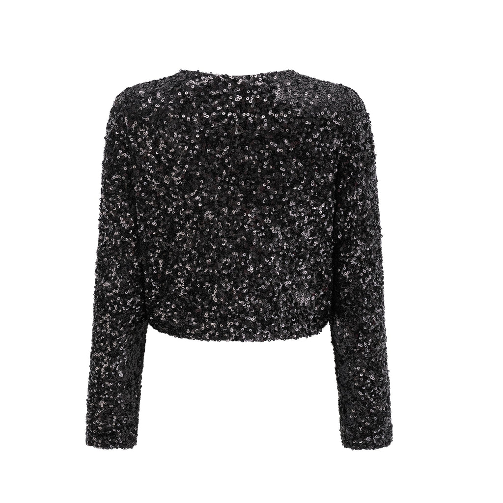 Nerissa tie-front sequinned jacket Flowering Girl