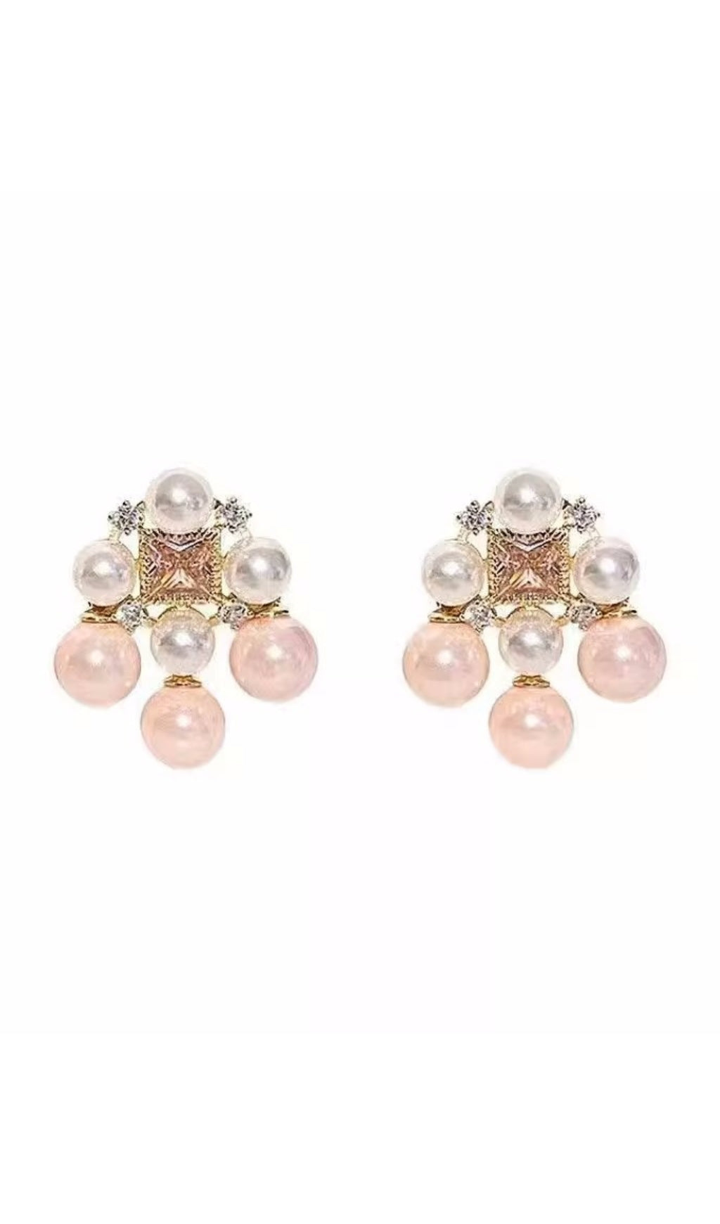 Pink Pearl Earring Flowering Girl