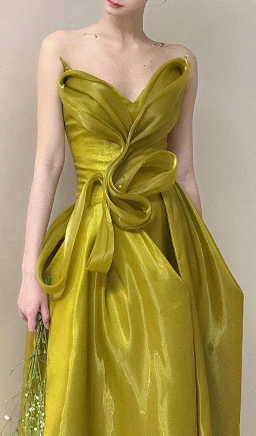 Kulya Green Strapless Maxi Dress Flowering Girl