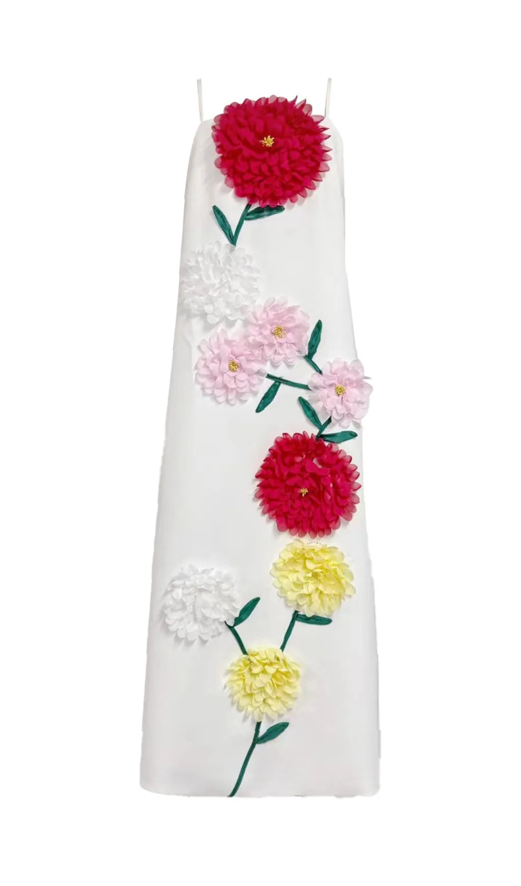 Erica White Strappy Flower Maxi Dress Flowering Girl