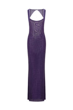 Modesty Sequin Mesh Back Maxi Dress - Purple Flowering Girl