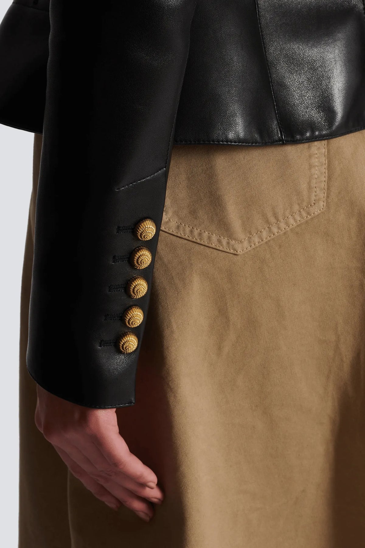 Kester Leather Buttoned Jacket Flowering Girl
