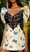 Fleet Butterfly Lace Mini Dress Flowering Girl
